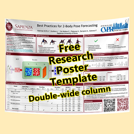 Free Conference Poster Template 36x48-7h (Universita de Roma theme)