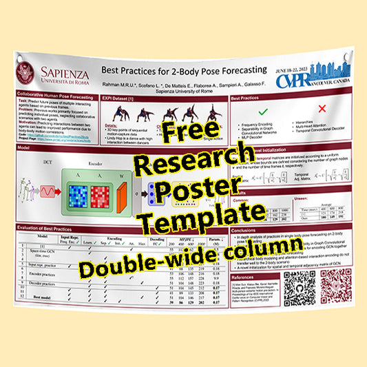 Free Conference Poster Template 36x48-7h (Universita de Roma theme)