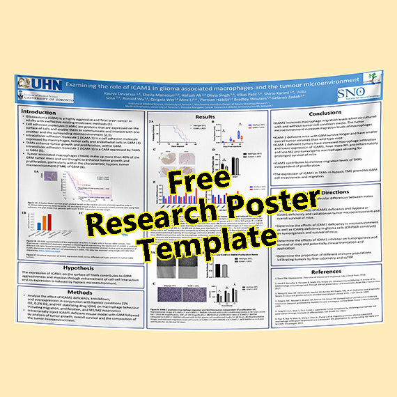 Free Conference Poster Template 36x48-10h (UHN theme)