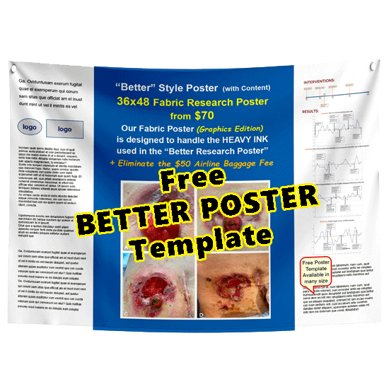 Free BETTER POSTER Template 36x48-29h - Royal Blue