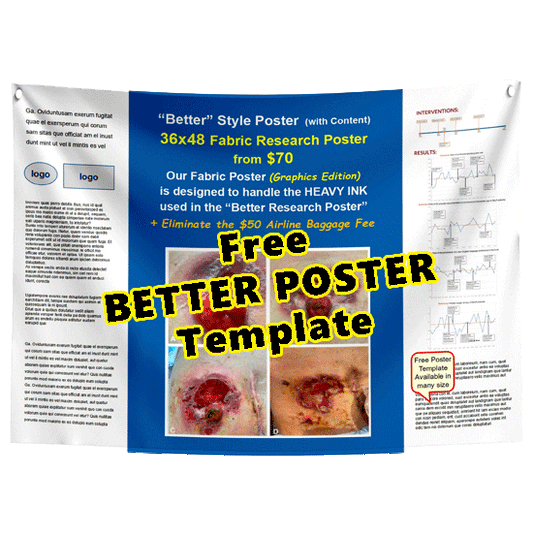 Free BETTER POSTER Template 36x48-29h - Royal Blue