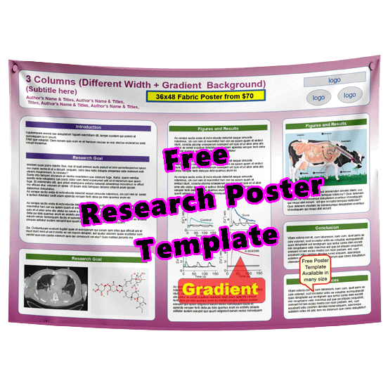 Free Research Poster Template 72h Burg white Subject Box Gradient