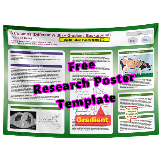 Free Research Poster Template -73h Green White Green Gradient