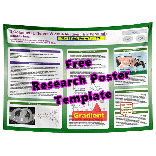 Free Research Poster Template -73h Green White Green Gradient