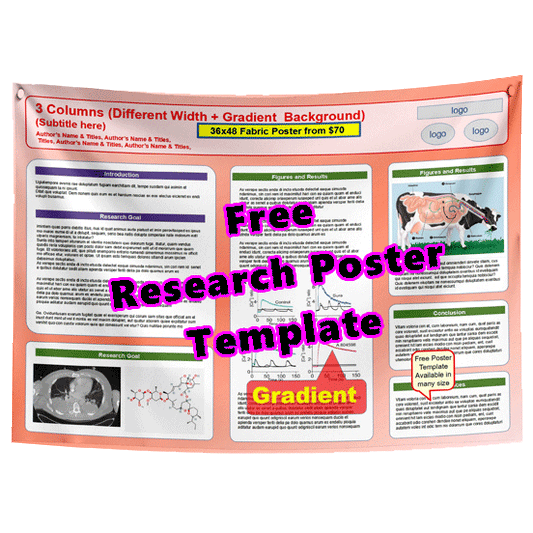 Free Research Poster Template -75h Pink White Box Gradient