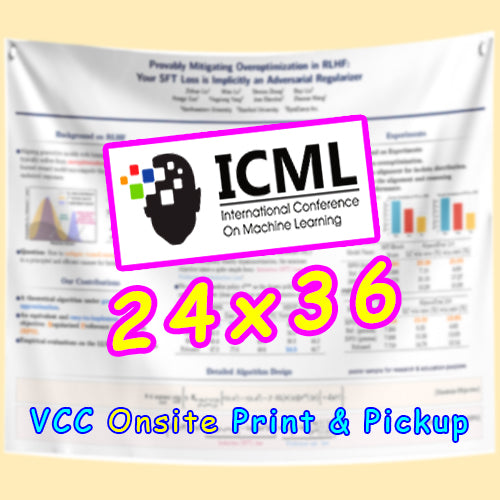ICML Research Poster Onsite Printing 24x36 from $25