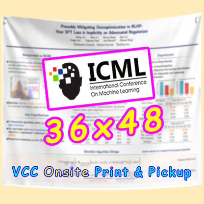 ICML Research Poster Onsite Printing 36x48 from $45