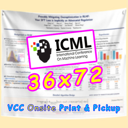 ICML Research Poster Onsite Printing 36x72 from $70