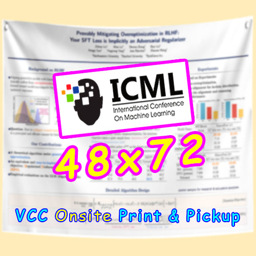 ICML Research Poster Onsite Printing 48x72 from $90