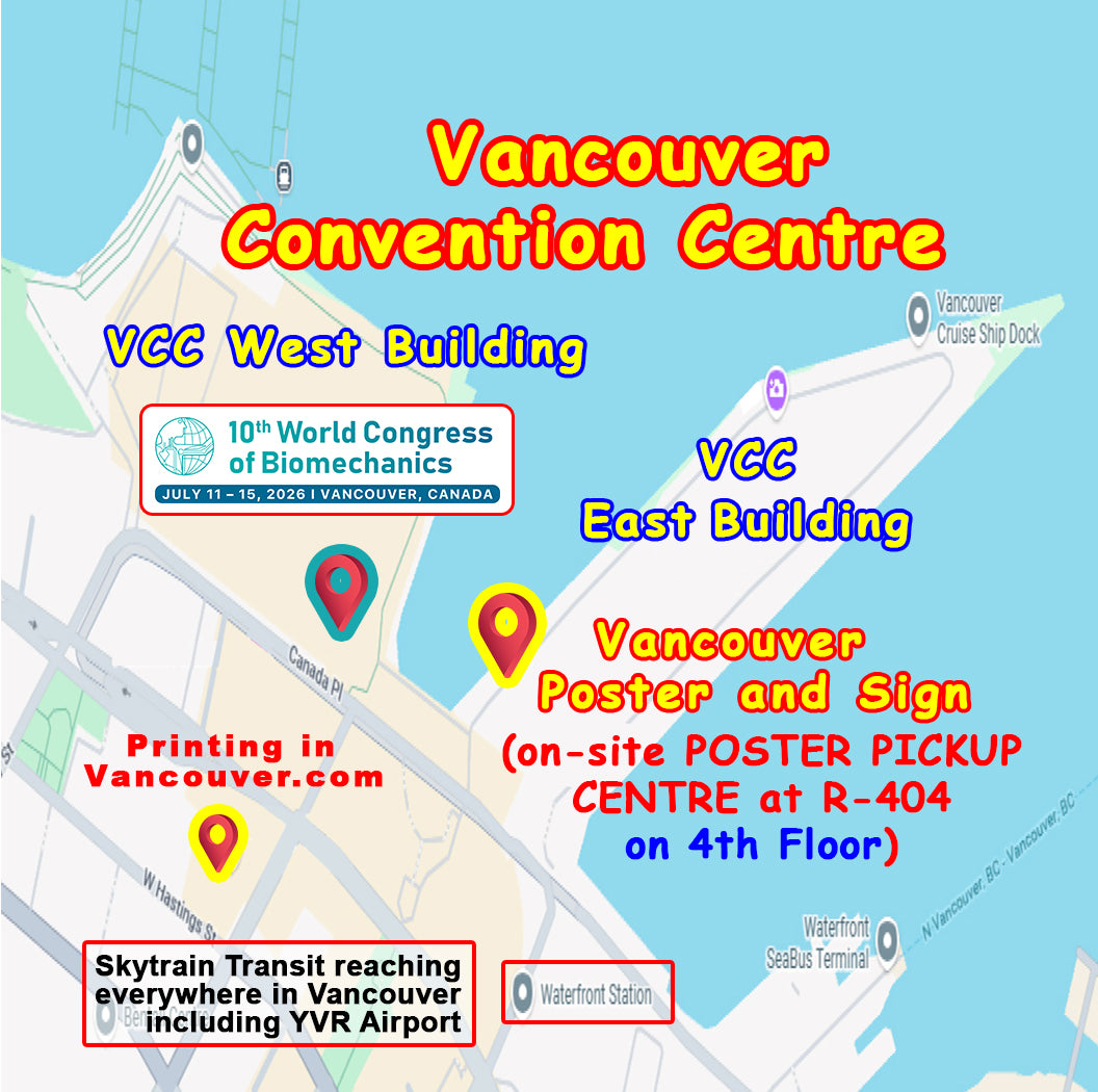 Map to Pickup WCB Congress Research 2026 Poster on-site Vancouver Convention Centre