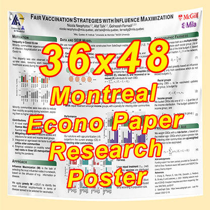 Cheapest Econo Research Poster Printing in Ottawa (36x48 Medium Wt. Poster Paper) from $40