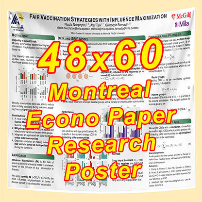 Cheapest Econo Research Poster Printing in Ottawa (48x60 Medium Wt. Poster Paper) from $80