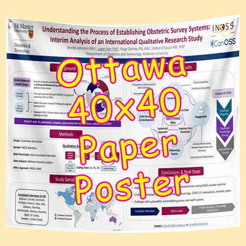 Cheapest Paper / Fabric Research Poster Printing in Ottawa 40x40 from $75