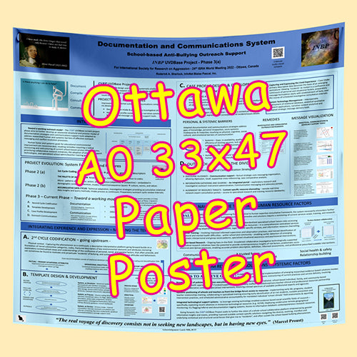 Cheapest Advance Order Paper Research Poster Printing in Ottawa A0 33x47 from $43