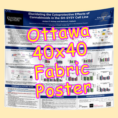 Cheapest Advance Order Fabric Research Poster Printing in Ottawa 40x40 from $80