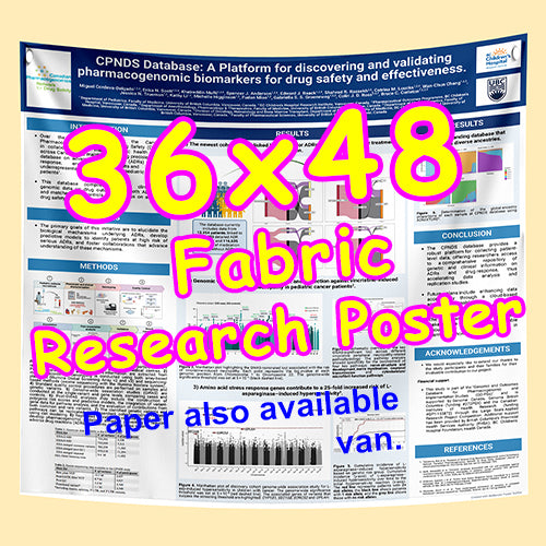 Cheapest Fabric Research Poster Printing in Vancouver 36X48 Premium Paper from $70