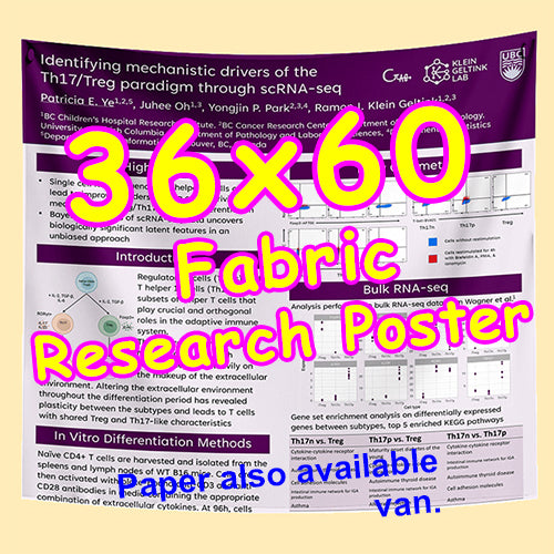 Cheapest Fabric Research Poster Printing in Vancouver 36X60 Premium Paper from $90