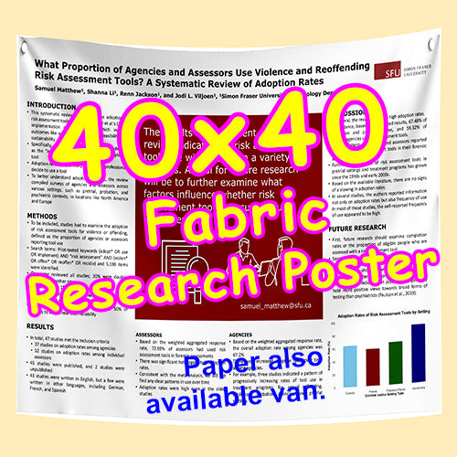Cheapest UBC Fabric Research Poster Printing in Vancouver 40x40 Premium Paper from $100