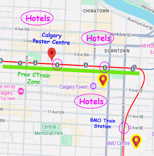 MAP to Calgary Research Poster Pickup Centre