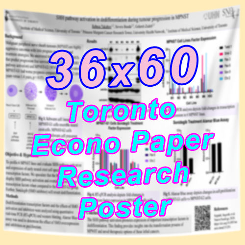 Cheapest Econo Research Poster Printing in Toronto (36x60 Medium Wt. Poster Paper) from $53