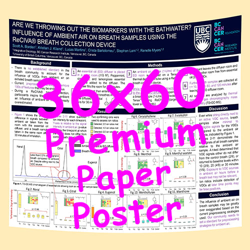 Cheapest UBC Fabric Research Poster Printing in Vancouver 36x60 Premium Paper from $60