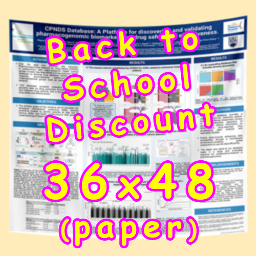 Back to School Discount Poster 36x48 (Paper) from cad $45