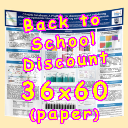 Back to School Discount Poster 36x60 (Paper) from cad $56