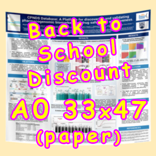Back to School Discount Poster A0-33x47 (Paper) from cad $45