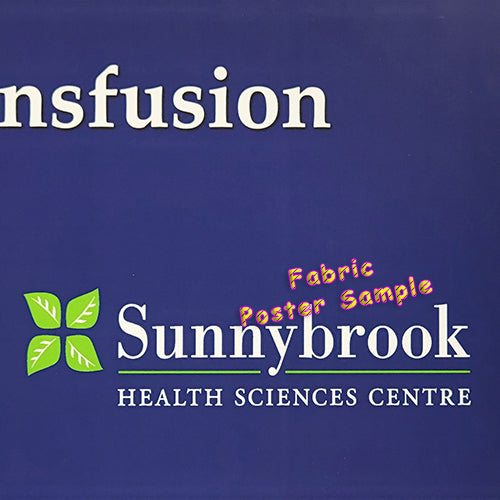 High Quality Sunnybrook Health Logo Printed on our Fabric Poster