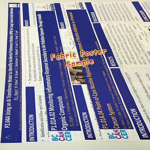 Fabric Poster - Heavy Duty University Ink Printing (Vibrant Blue Ink)