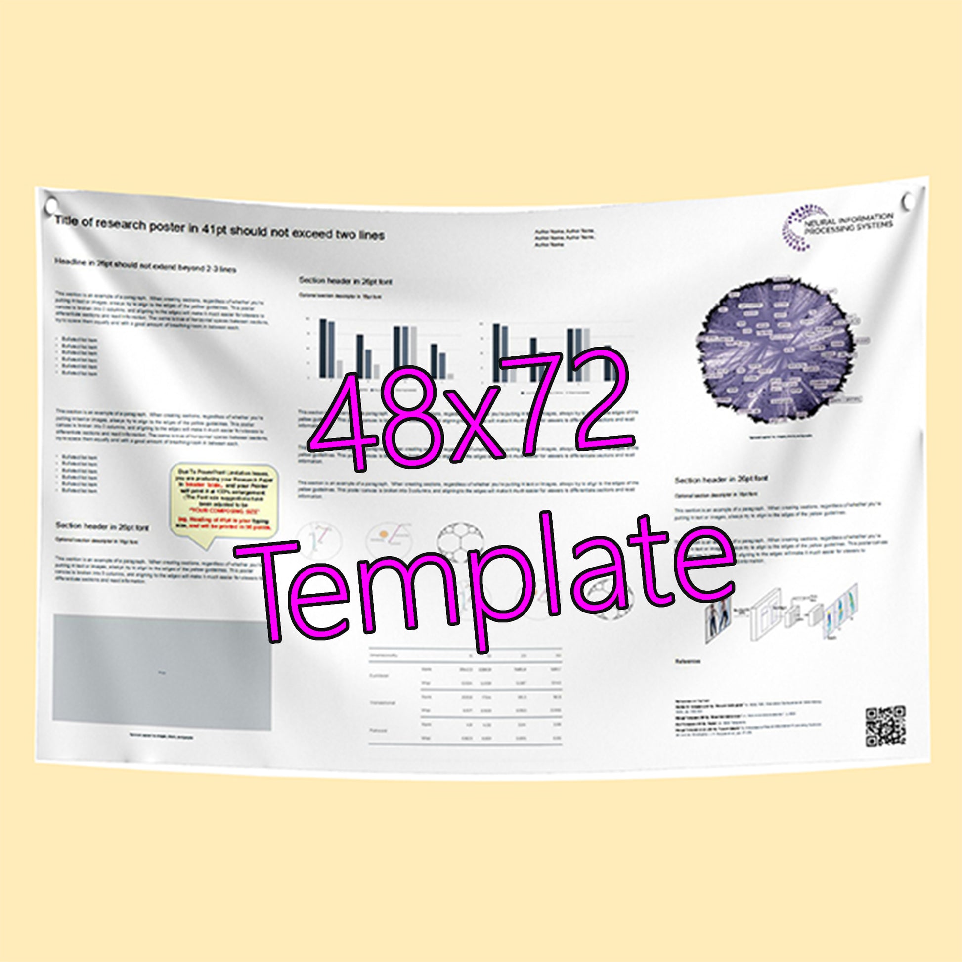 Free NeurIPS Conference Poster Template PPTX 48x72 Fabric