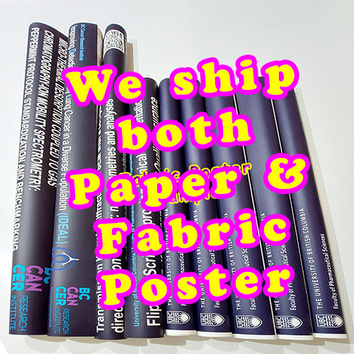 Fabric Poster - We ship both Paper & Fabric Posters