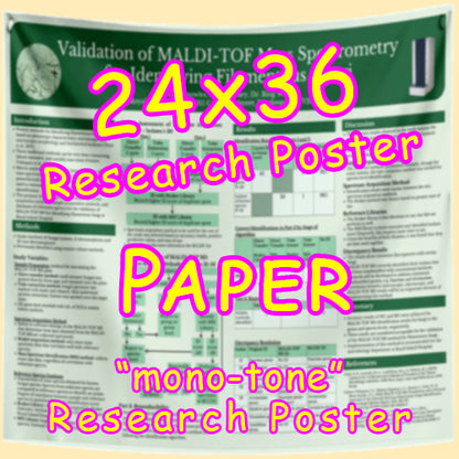 PAPER Research Poster - Small (24x36) - Paper $45 (Van)