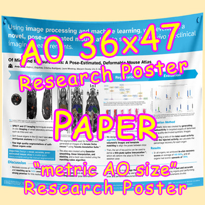 PAPER Research Poster Med. metric A0 (33x47) - Paper $50 (Van)