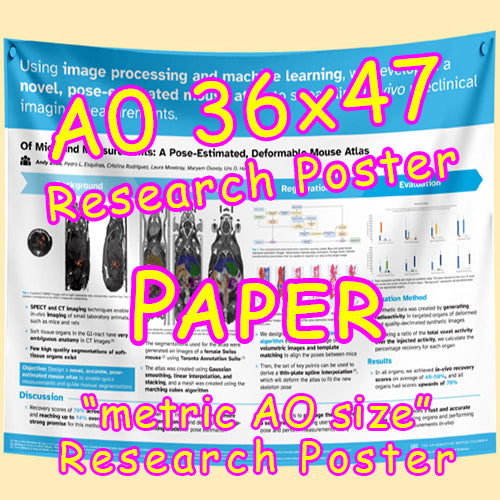 PAPER Research Poster Med. metric A0 (33x47) - Paper $50 (Van)