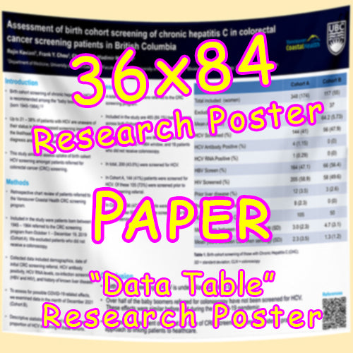 PAPER Research Poster x-Large (36x84) - Paper/Fabric $145/145 (Van)