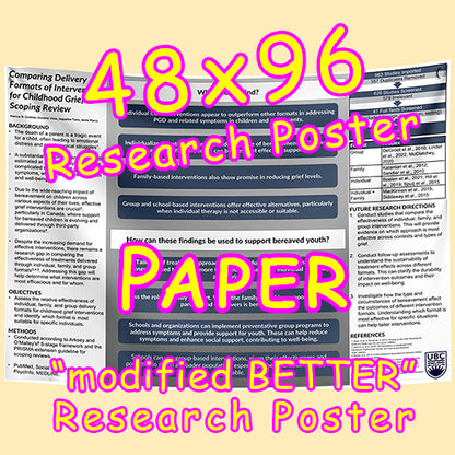 PAPER Research Poster Giant (48x96) - Paper $135 (Van)