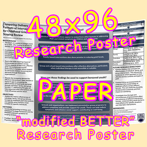 PAPER Research Poster Giant (48x96) - Paper $160/170 (Van)