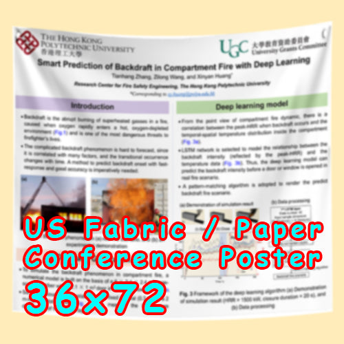 US Scientific Conference Poster, Cheapest Discounted US FABRIC / Paper Poster (36x72)