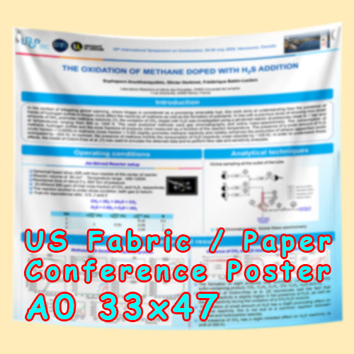 US Scientific Conference Poster, Cheapest US FABRIC / Paper Poster (A0 33x47)