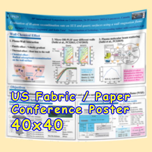 US Scientific Conference Poster, Cheapest US FABRIC / Paper Poster (40x40)