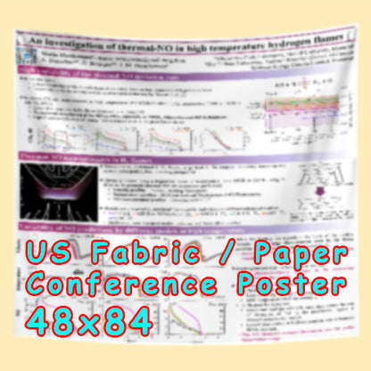 US Scientific Conference Poster, Cheapest US FABRIC / Paper Poster  (48x84)