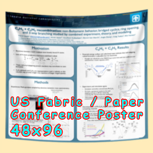 US Scientific Conference Poster, Cheapest US FABRIC / Paper Poster (48x96)
