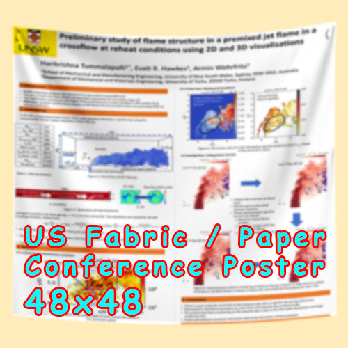 US Scientific Conference Poster, Cheapest US FABRIC / Paper Poster (48x48)