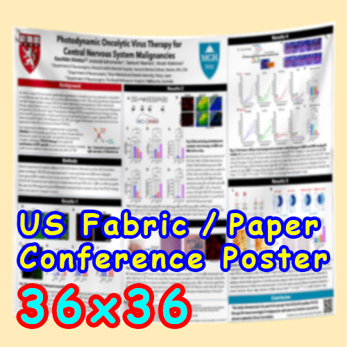 US Scientific Conference Poster, Cheapest US FABRIC / Paper Poster (36x36)