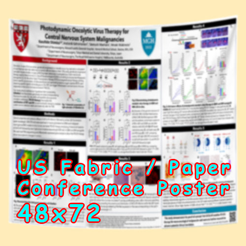 US Scientific Conference Poster, Cheapest US FABRIC / Paper Poster (48x72)