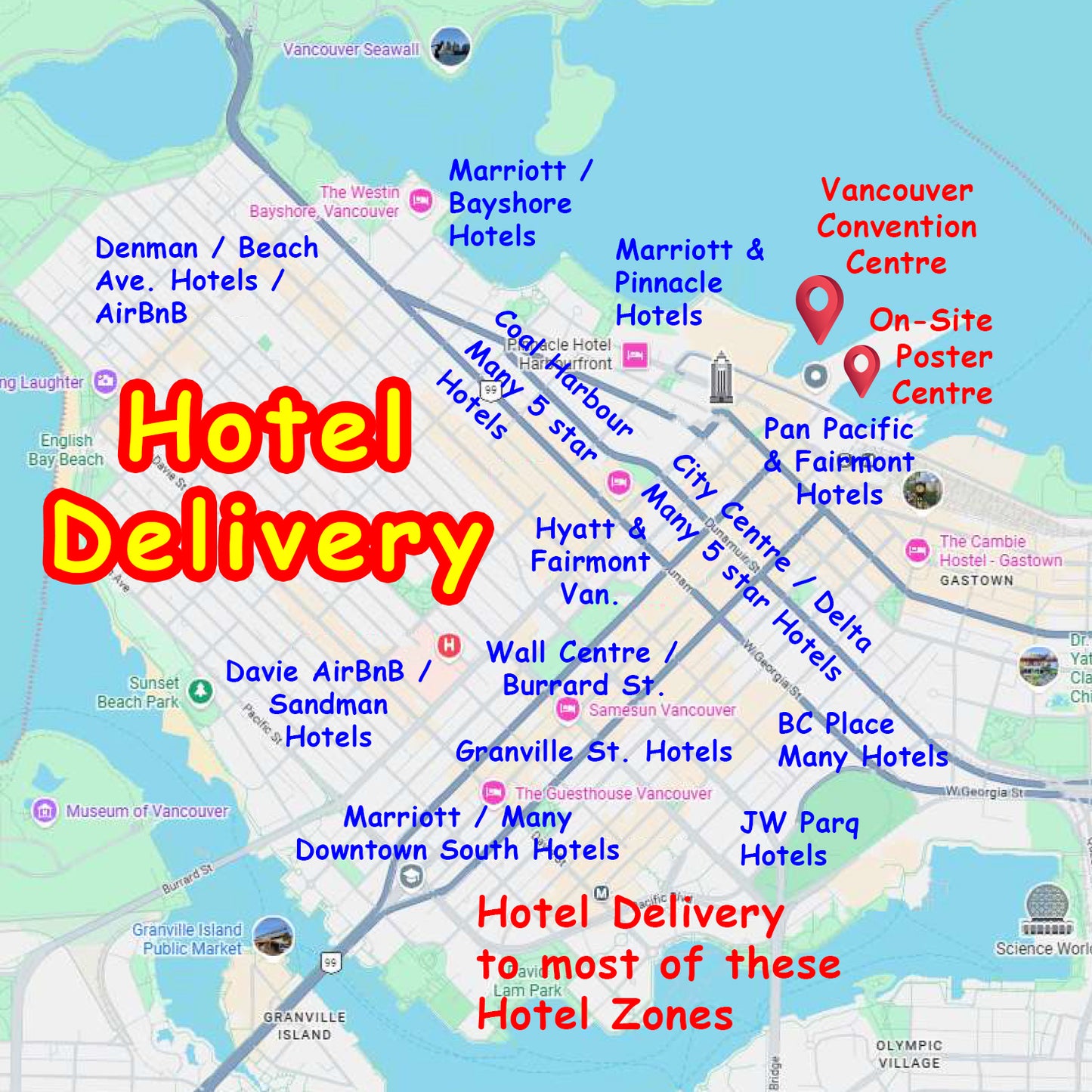 Hotel Delivery for Vancouver Conference Event - AAPM Meeting