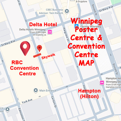 Winnipeg Research Poster Centre MAP - RBC Convention Centre and Delta Hotel