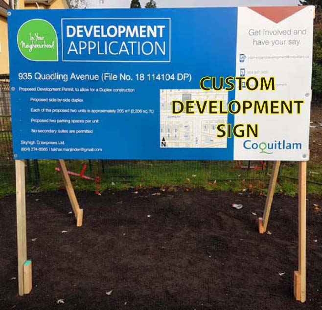Custom Development Sign – posterandsign